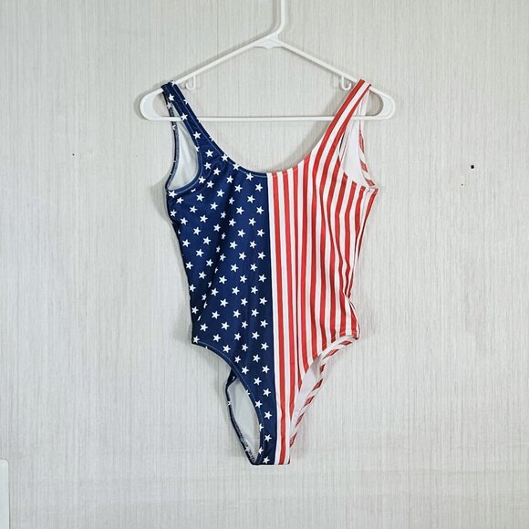 Chubbies American Flag Swimsuit One Piece USA‎ - Sz XS - NWOT - Picture 2 of 6